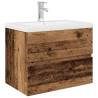 Stylish Old Wood Sink Cabinet with Basin & Faucet - HipoMarket