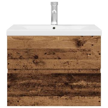 Stylish Old Wood Sink Cabinet with Basin & Faucet - HipoMarket