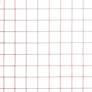 Chicken Wire Fence Steel with PVC Coating 25x1 m Red | HipoMarket