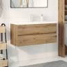 Stylish Sink Cabinet with Built-in Basin - Artisan Oak | HipoMarket