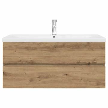 Stylish Sink Cabinet with Built-in Basin - Artisan Oak | HipoMarket