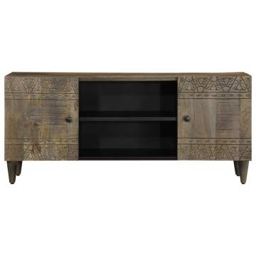 Light Grey TV Cabinet - Solid Mango Wood | Hipomarket UK