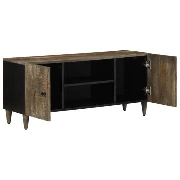 Light Grey TV Cabinet - Solid Mango Wood | Hipomarket UK