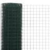 Chicken Wire Fence Steel with PVC Coating 10x1.5 m Green