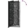 Garden Gate Black 105x205 cm Steel Flame Design - Hipomarket