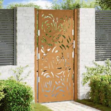 Garden Gate 105x205 cm Weathering Steel Flame Design