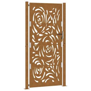 Garden Gate 105x205 cm Weathering Steel Flame Design