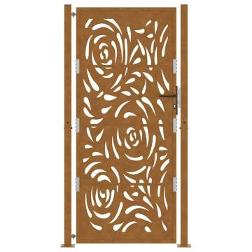 Garden Gate 105x205 cm Weathering Steel Flame Design