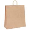 Brown Paper Bags with Handles - 50 pcs | HipoMarket UK