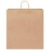 Brown Paper Bags with Handles - 50 pcs | HipoMarket UK