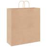 Brown Paper Bags with Handles - 50 pcs | HipoMarket UK