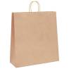 250 Paper Bags with Handles - Eco-Friendly Brown Kraft Bags