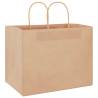 Brown Paper Bags with Handles - 50 pcs | HipoMarket