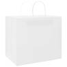 White Paper Bags 250 pcs with Handles | Durable & Eco-Friendly