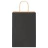 Paper Bags with Handles | 50 pcs Black 21x11x31 cm