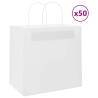  Paper Bags 50 pcs with Handles White 26x17x25 cm Colour white Size 26 x 17 x 25 cm Quantity in Package 50 