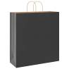 Sustainable Black Paper Bags with Handles - 50 pcs | Hipomarket