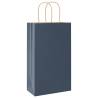 Blue Paper Bags with Handles - 50 pcs | Hipomarket UK