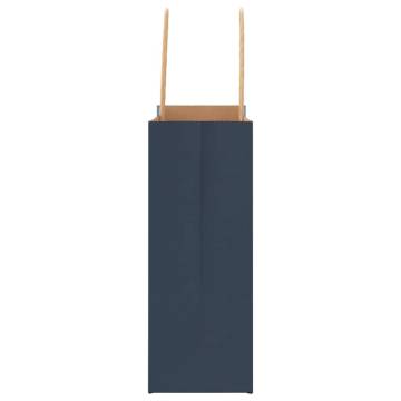 Blue Paper Bags with Handles - 250 pcs | HipoMarket