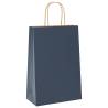 Blue Paper Bags with Handles - 250 pcs | Eco-Friendly Packaging