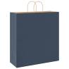 Eco-Friendly Blue Paper Bags with Handles - 250 pcs | HiPoMarket