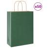  Paper Bags 50 pcs with Handles Green 26x12x35 cm Colour green Size 26 x 12 x 35 cm Quantity in Package 50 