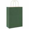 Sustainable Green Paper Bags with Handles - 50 pcs | HipoMarket