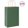  Paper Bags 250 pcs with Handles Green 21x11x31 cm Colour green Size 22 x 11 x 31 cm Quantity in Package 250 