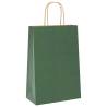 Eco-Friendly Green Paper Bags with Handles - 250 pcs