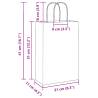 Eco-Friendly Green Paper Bags with Handles - 250 pcs