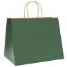 Eco-Friendly Green Paper Bags with Handles - 250 pcs