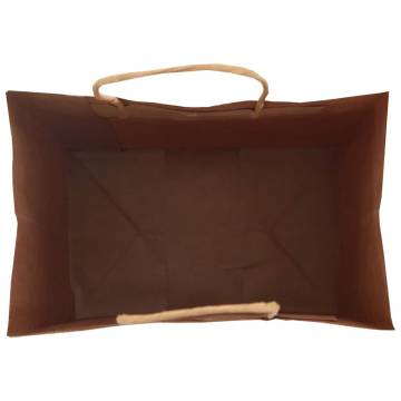 Eco-Friendly Green Paper Bags with Handles - 250 pcs