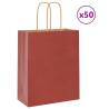  Paper Bags 50 pcs with Handles Red 18x8x22 cm Colour red Size 18 x 8 x 22 cm Quantity in Package 50 