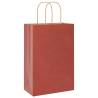 50 Red Paper Bags with Handles | Sustainable & Durable