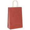 50 Red Paper Bags with Handles | Sustainable & Durable