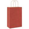 50 Red Paper Bags with Handles | Sustainable & Durable