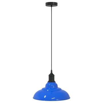 Adjustable E27 Pendant Lamp - Gloss Dark Blue, Ø 31 cm