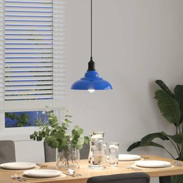 Adjustable E27 Pendant Lamp - Gloss Dark Blue, Ø 31 cm