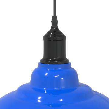 Adjustable E27 Pendant Lamp - Gloss Dark Blue, Ø 31 cm