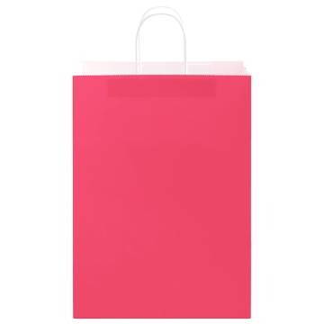 Paper Bags 50 pcs with Handles - Pink 32x17x44 cm