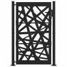 Elegant Black Steel Garden Gate - 105x155 cm | HipoMarket