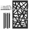 Elegant Black Steel Garden Gate - 105x155 cm | HipoMarket