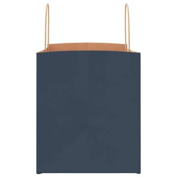 Paper Bags 50 pcs with Handles Blue – Eco-Friendly & Durable