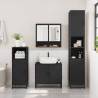 4 Piece Bathroom Furniture Set - Black Engineered Wood