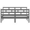 Grey Solid Pine Bed Frame 140x190 cm - Modern & Stylish