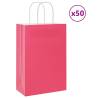  Paper Bags 50 pcs with Handles Pink 21x11x31 cm Colour pink Size 22 x 11 x 31 cm Quantity in Package 50 