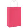 Paper Bags with Handles Pink - 50 Pcs | Sustainable Packaging