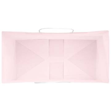 Paper Bags with Handles Pink - 50 Pcs | Sustainable Packaging