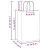 Paper Bags with Handles Pink - 50 Pcs | Sustainable Packaging