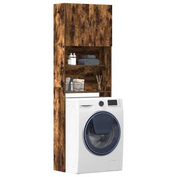 Washing Machine Cabinet Smoked Oak 64x24x190 cm - Hipomarket